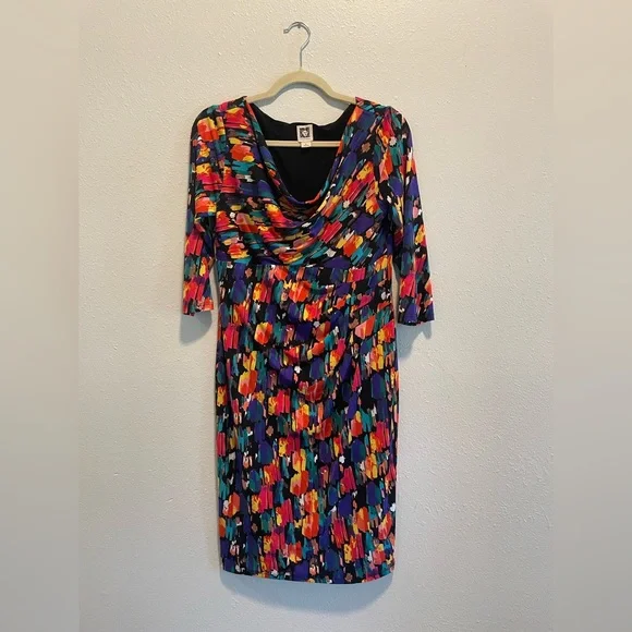 Anne Klein Colorful Dress Size 6 - Picture 15 of 16